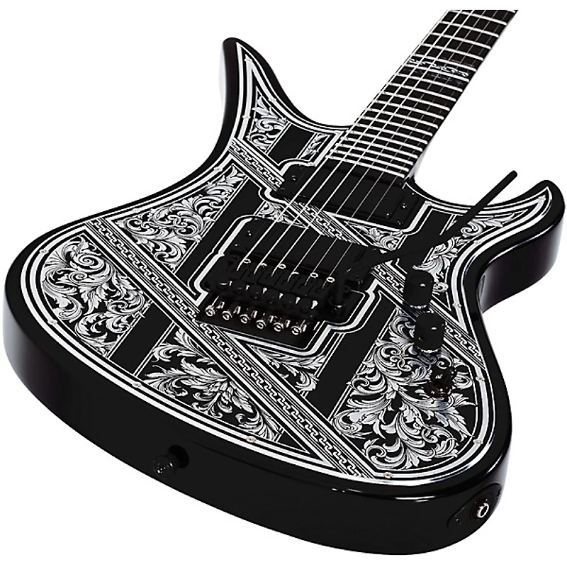 Schecter Guitar Research Avenger FR Przym Palladium Electric Guitar Gloss Black