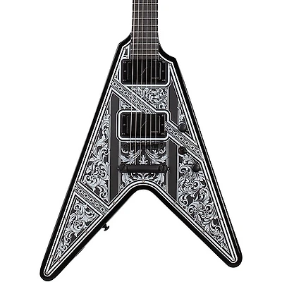 Schecter Guitar Research V-1 Przym Palladium Electric Guitar Gloss Black