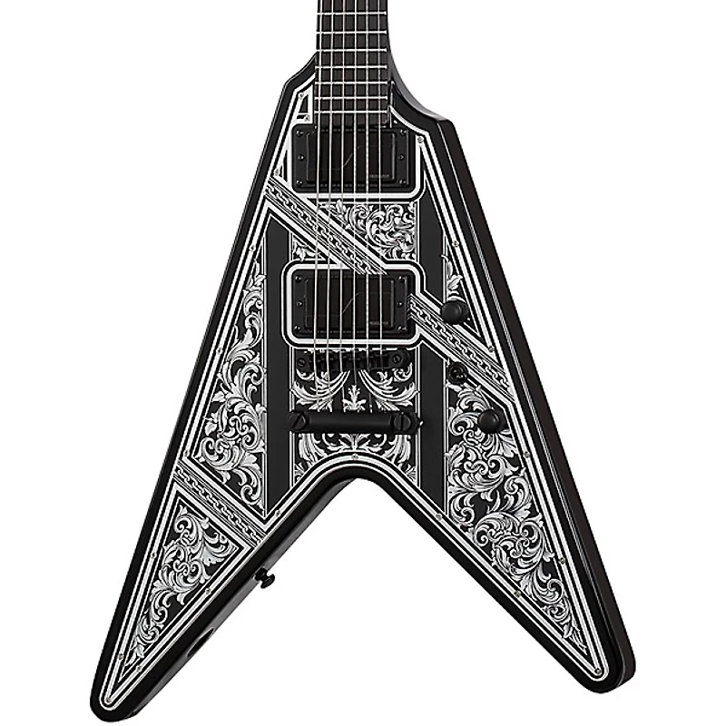 Schecter Guitar Research V-1 Przym Palladium Electric Guitar Gloss Black