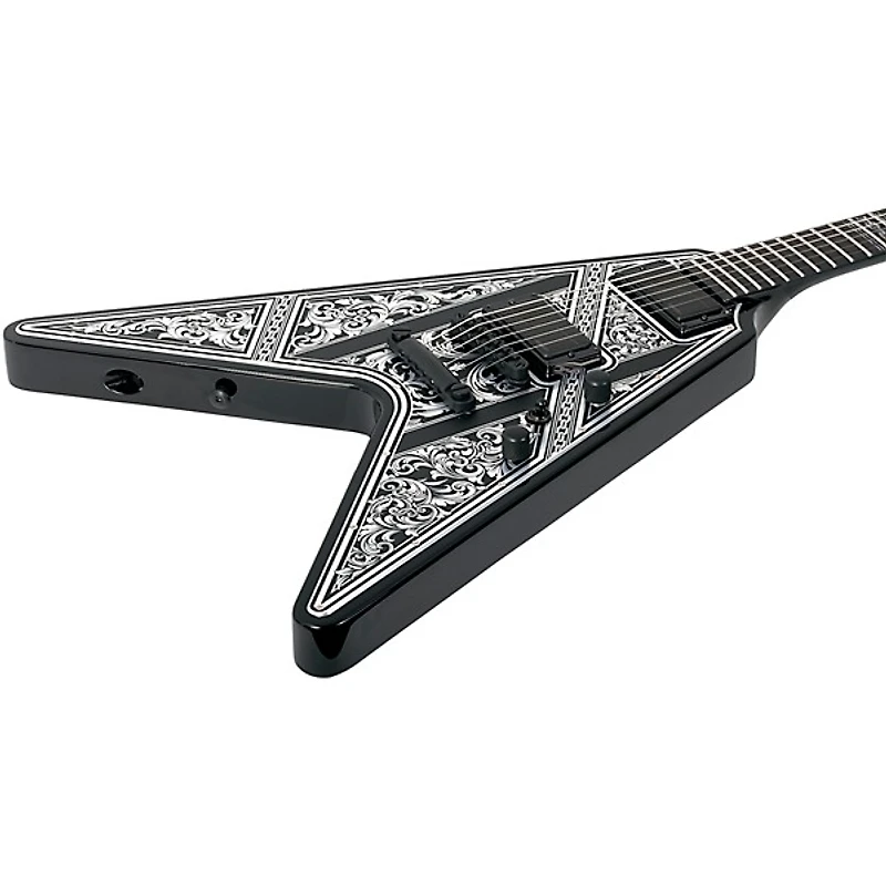 Schecter Guitar Research V-1 Przym Palladium Electric Guitar Gloss Black