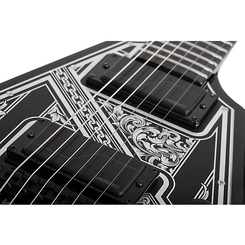 Schecter Guitar Research V-1 Przym Palladium Electric Guitar Gloss Black