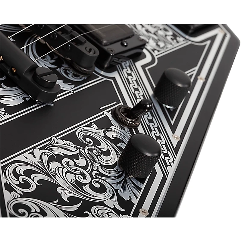 Schecter Guitar Research V-1 Przym Palladium Electric Guitar Gloss Black