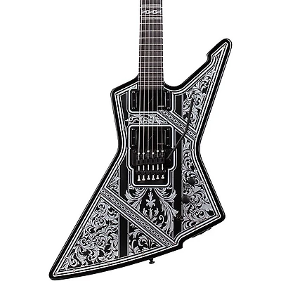 Schecter Guitar Research E-1 FR Przym Palladium Electric Guitar Gloss Black