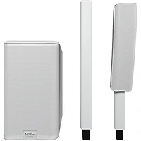 QSC KC12 12" 3,000W Active 3-Way Column Speaker Pair With Cables - White