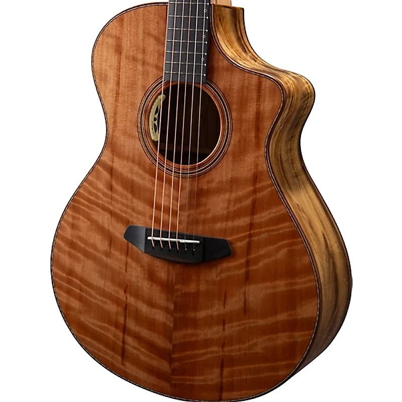 Breedlove Oregon Figured Redwood-Myrtlewood Concert Acoustic-Electric Guitar Natural