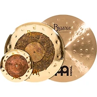 MEINL Byzance Mixed Crash Cymbal Pack, 10", Dual 18", & 20" Extra Thin Hammered Traditional