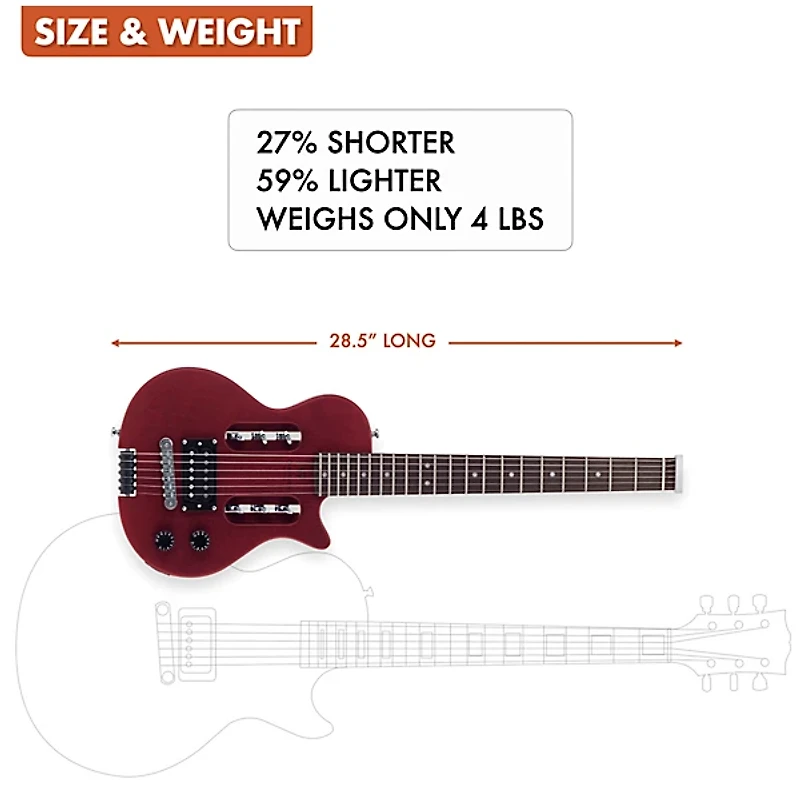 Traveler Guitar EG-1 Studio Electric Guitar Satin Red