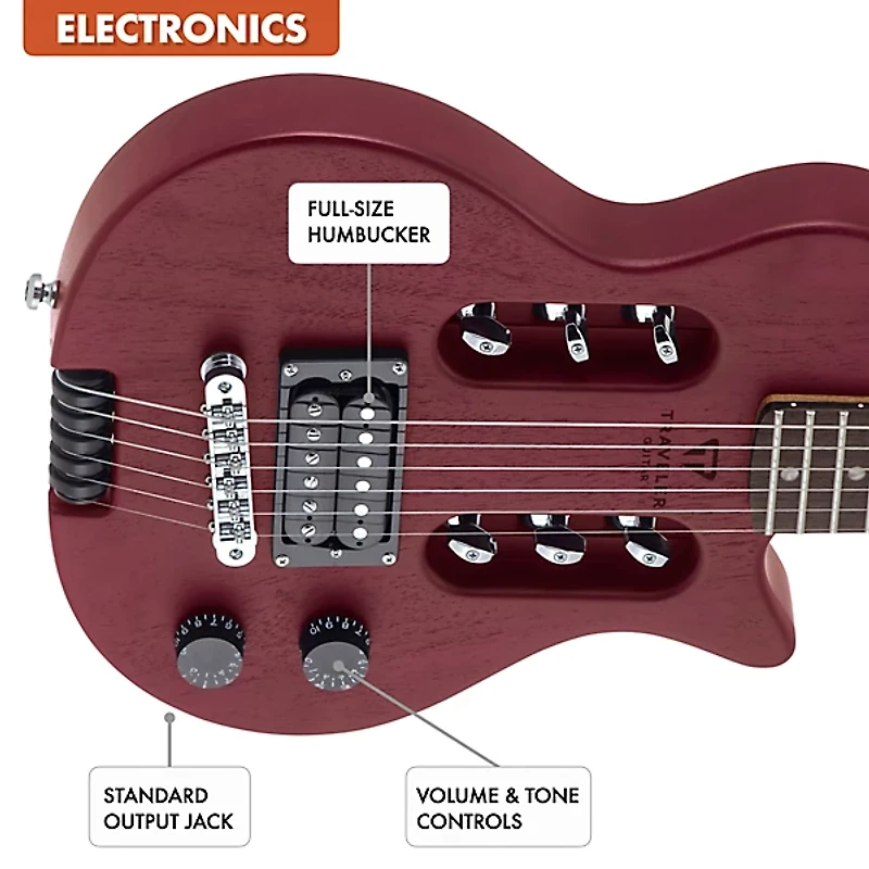 Traveler Guitar EG-1 Studio Electric Guitar Satin Red