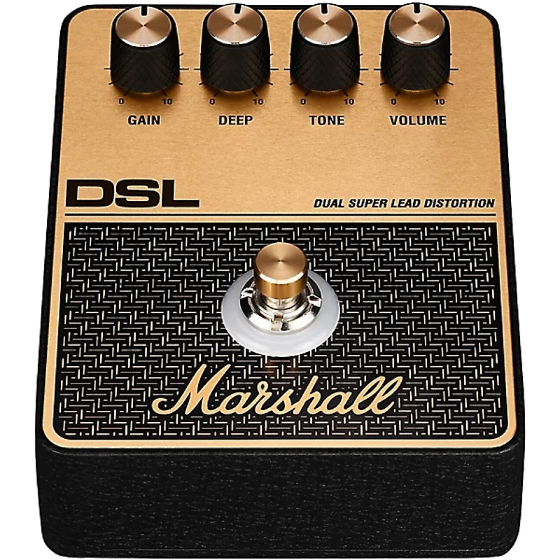 Marshall DSL Overdrive Effects Pedal Black and Gold