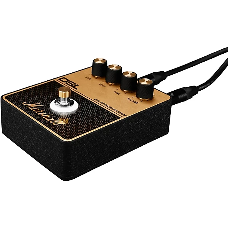 Marshall DSL Overdrive Effects Pedal Black and Gold