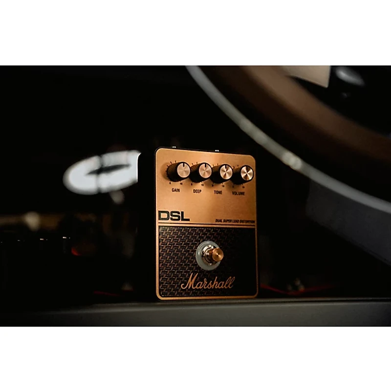 Marshall DSL Overdrive Effects Pedal Black and Gold