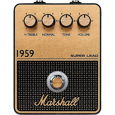 Marshall 1959 Vintage Overdrive and Crunch Effects Pedal Black and Gold
