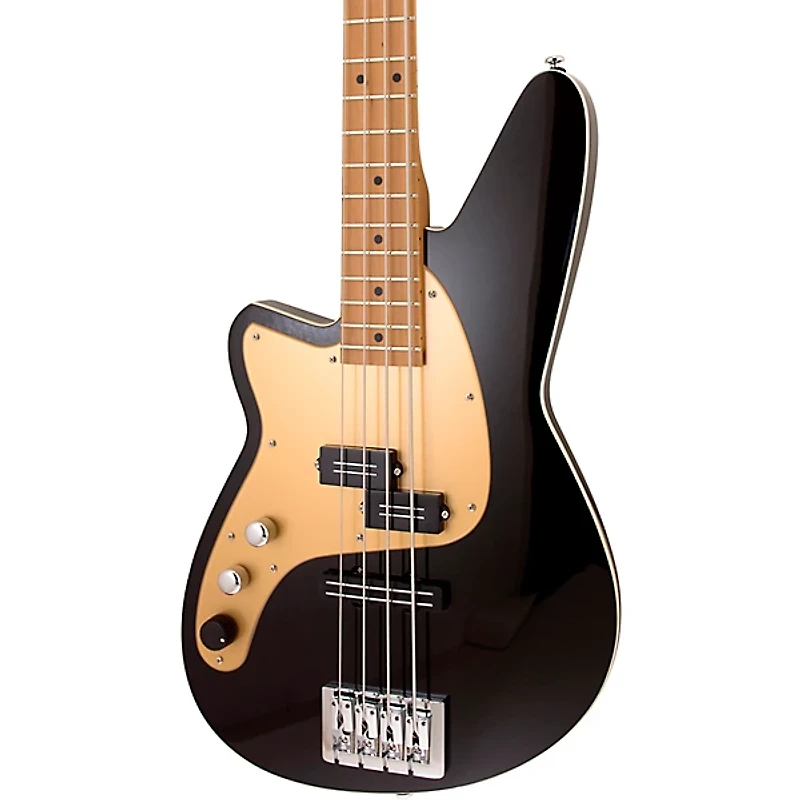 Reverend Decision Left-Handed P Bass Midnight Black