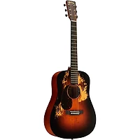 Martin DJRE Junior Street Legend Left-Handed Dreadnought Acoustic-Electric Guitar Burst