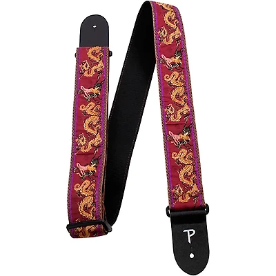 Perri's Red Dragon Warrior Jacquard Guitar Strap 2 in.