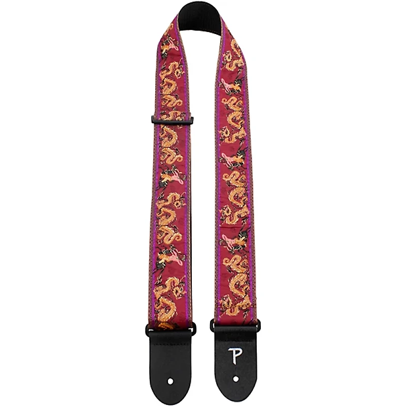 Perri's Red Dragon Warrior Jacquard Guitar Strap 2 in.