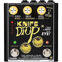 Eventide Knife Drop Fuzz Octave With Monophonic Synth Effects Pedal Black