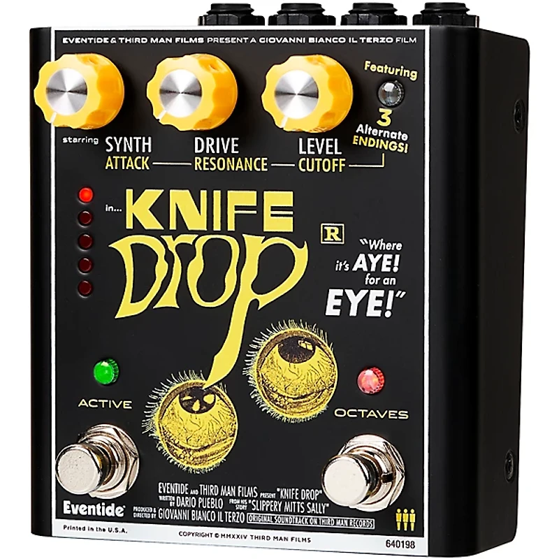 Eventide Knife Drop Fuzz Octave With Monophonic Synth Effects Pedal Black