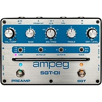 Ampeg SGT-DI Blue Line Anniversary Edition All-in-One Bass Box Effects Pedal Silver and Blue