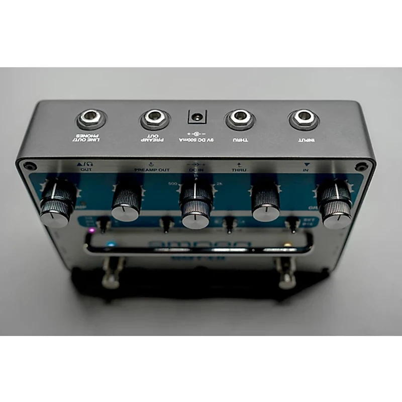 Ampeg SGT-DI Blue Line Anniversary Edition All-in-One Bass Box Effects Pedal Silver and Blue