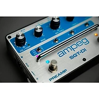 Ampeg SGT-DI Blue Line Anniversary Edition All-in-One Bass Box Effects Pedal Silver and Blue