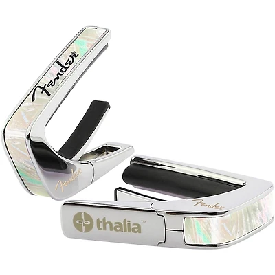 Thalia x Fender Chrome Finish White Mother of Pearl Capo