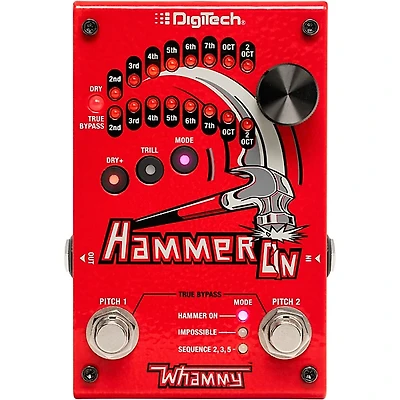 DigiTech HammerOn Pitch Octave Effects Pedal Red