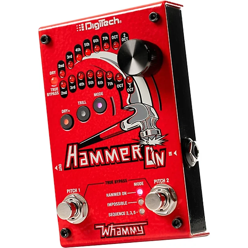 DigiTech HammerOn Pitch Octave Effects Pedal Red