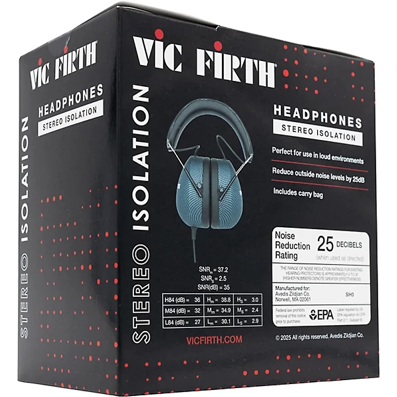 Vic Firth SIH3 Isolation Headphones