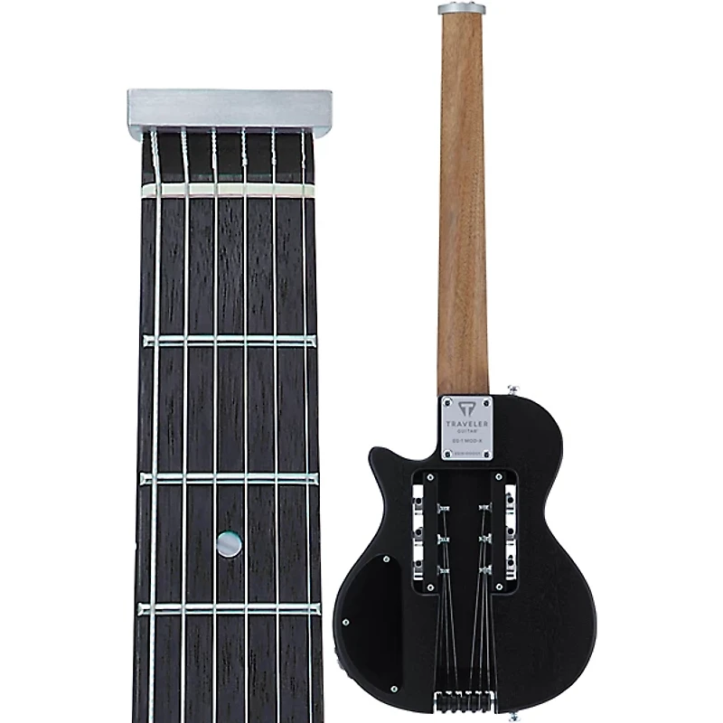 Traveler Guitar EG-1 Mod-X Electric Hybrid Travel Guitar Black Satin