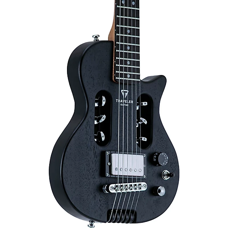 Traveler Guitar EG-1 Mod-X Electric Hybrid Travel Guitar Black Satin