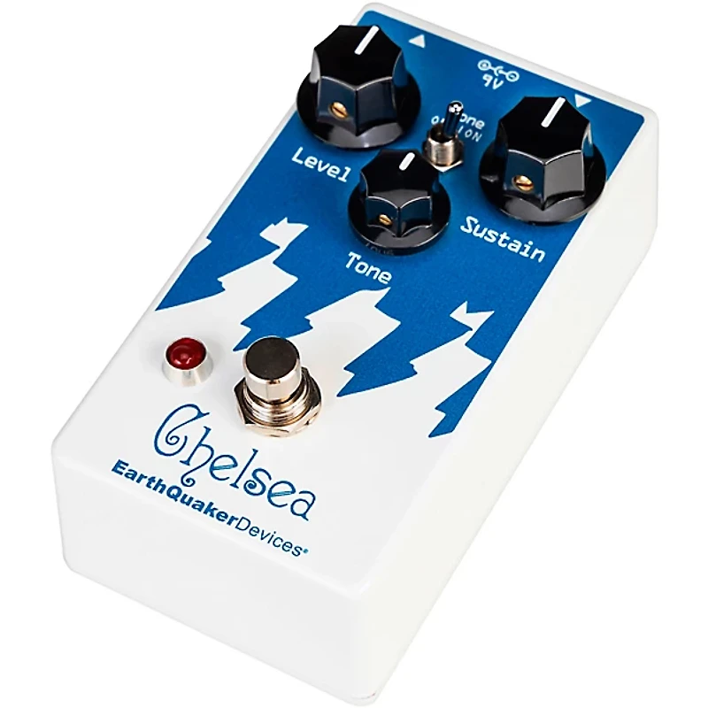 EarthQuaker Devices Chelsea Low End Fuzz Driver Effects Pedal White and Blue