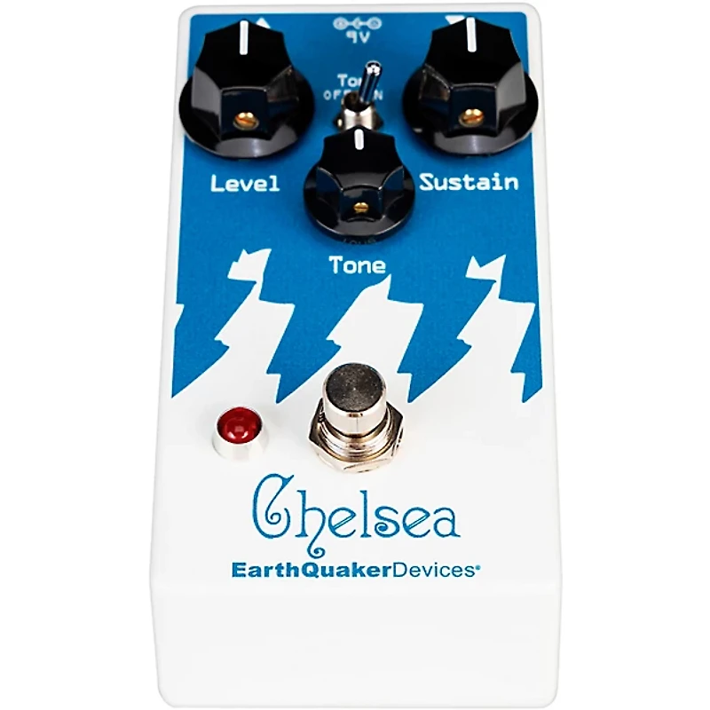 EarthQuaker Devices Chelsea Low End Fuzz Driver Effects Pedal White and Blue