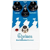 EarthQuaker Devices Chelsea Low End Fuzz Driver Effects Pedal White and Blue