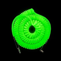 MXR 15' GLO Coil Instrument Cable Straight to Angle 15 ft.