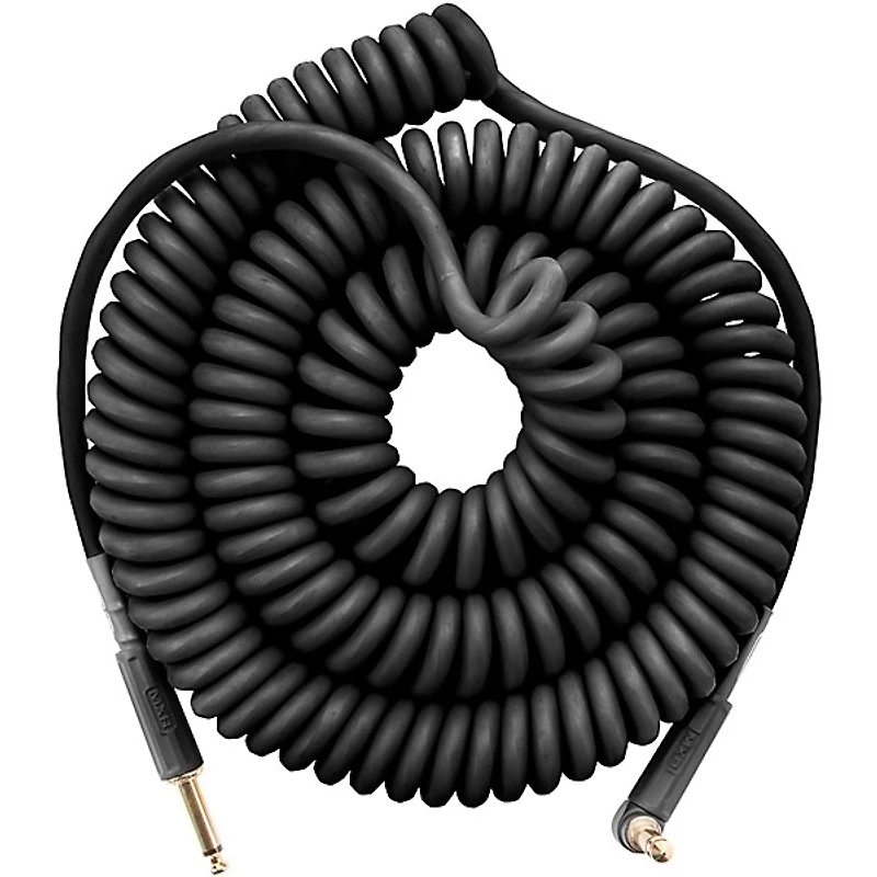 MXR 30' Coil Instrument Cable Straight to Angle 30 ft. Black