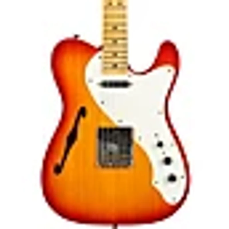 Fender Custom Shop Limited Edition 50s Telecaster Thinline Journeyman Relic Electric Guitar Aged Cherry Sunburst