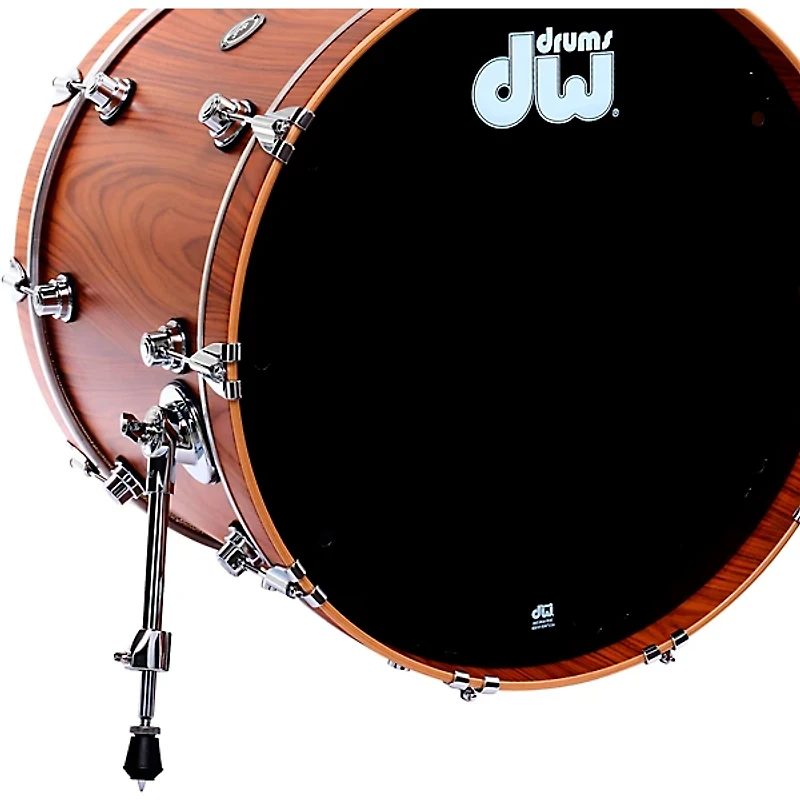 DW DWe Wireless Acoustic-Electronic Convertible 5-Piece Drum Set Bundle With 22" Bass Drum, Cymbals and Hardware Limited Edition Santos Rosewood Hard Satin Exotic