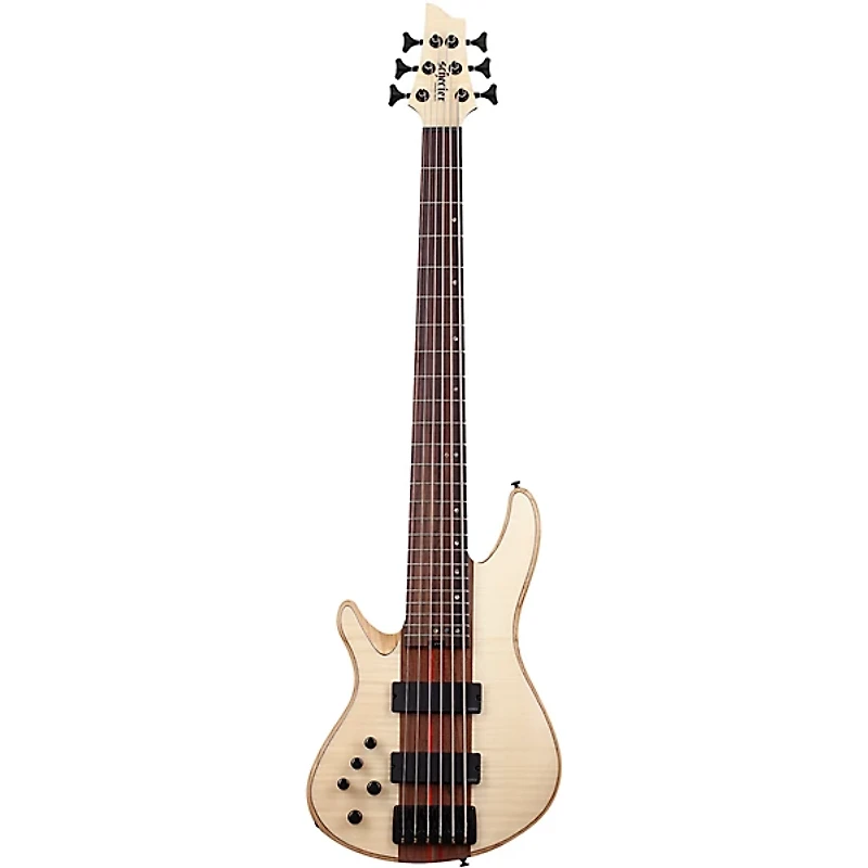 Schecter Guitar Research Charles Berthoud CB-6 Left-Handed 6-String Electric Bass Natural Satin