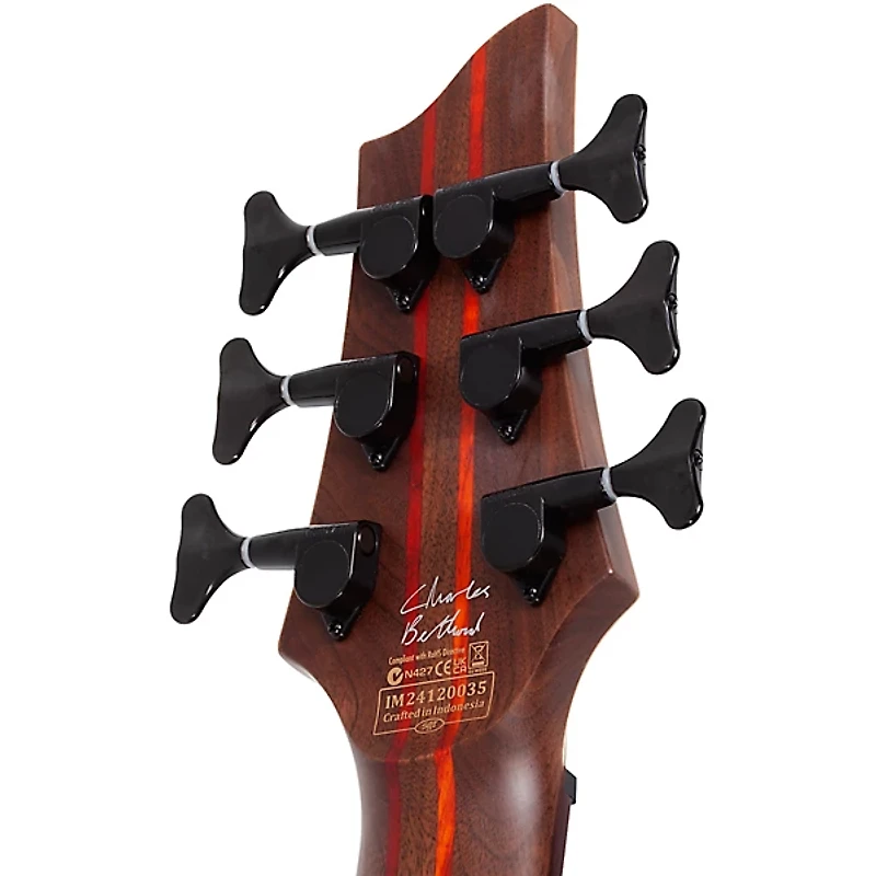 Schecter Guitar Research Charles Berthoud CB-6 Left-Handed 6-String Electric Bass Natural Satin