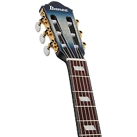 Ibanez FRH20QMN Quilted Maple Top Nylon-String Acoustic-Electric Guitar Cosmic Blue Sunburst