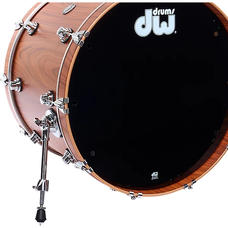 DW DWe Wireless Acoustic-Electronic Convertible 7-Piece Drum Set Bundle With 22" Bass Drum, Cymbals and Hardware Limited Edition Santos Rosewood Hard Satin Exotic