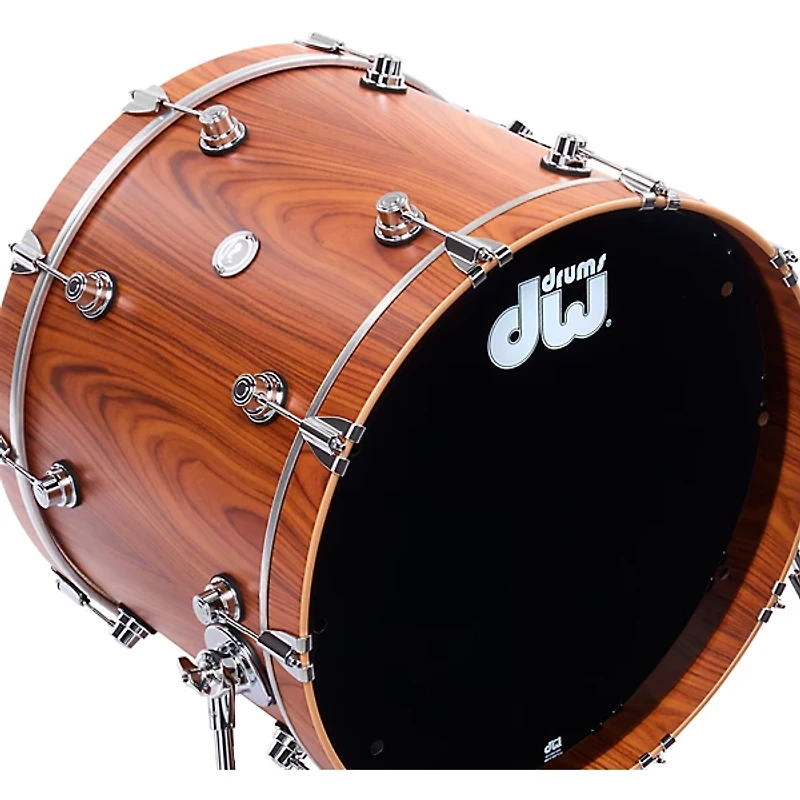 DW DWe Wireless Acoustic-Electronic Convertible 7-Piece Drum Set Bundle With 22" Bass Drum, Cymbals and Hardware Limited Edition Santos Rosewood Hard Satin Exotic