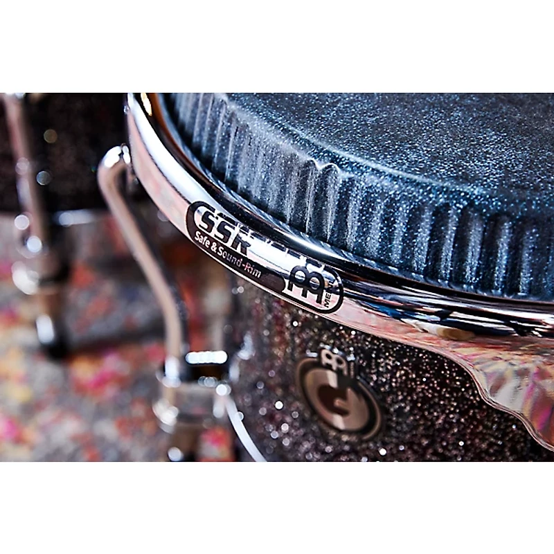 MEINL Diego Gale Signature Premium Fiberglass Bongos 7" and 8.5" Midnight Star