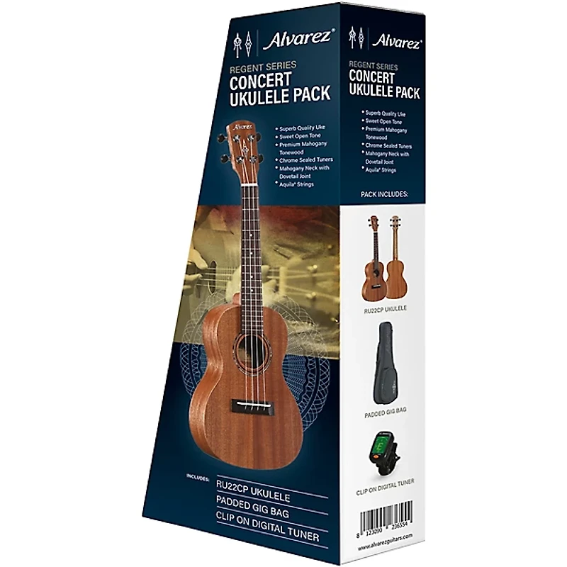 Alvarez RU22CP Concert Ukulele Pack - Natural
