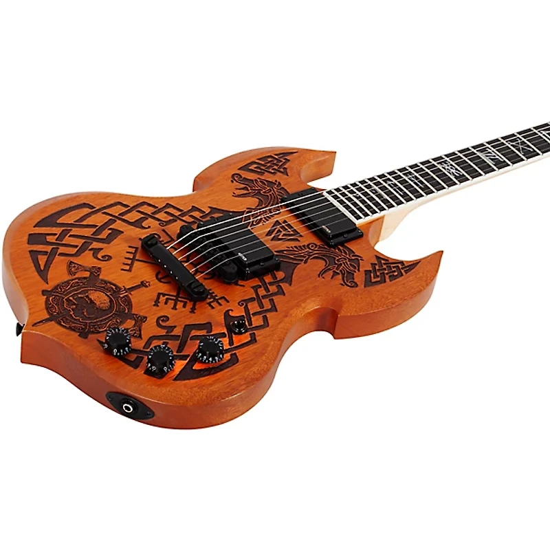 Wylde Audio Barbarian Carveworks Electric Guitar Natural Satin