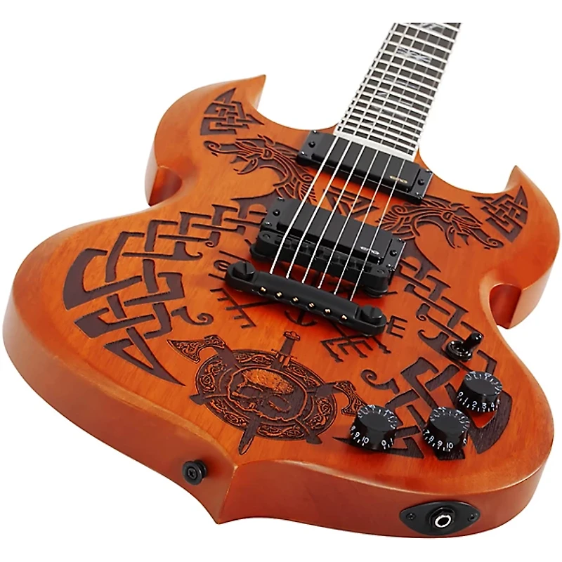 Wylde Audio Barbarian Carveworks Electric Guitar Natural Satin