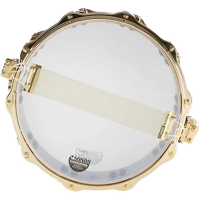 SONOR SQ2 Medium Beech Snare Drum in Birdseye Azure Blue with Gold Hardware 14 x 5 in.