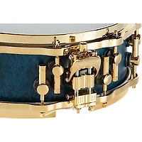 SONOR SQ2 Medium Beech Snare Drum in Birdseye Azure Blue with Gold Hardware 14 x 5 in.