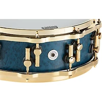 SONOR SQ2 Medium Beech Snare Drum in Birdseye Azure Blue with Gold Hardware 14 x 5 in.